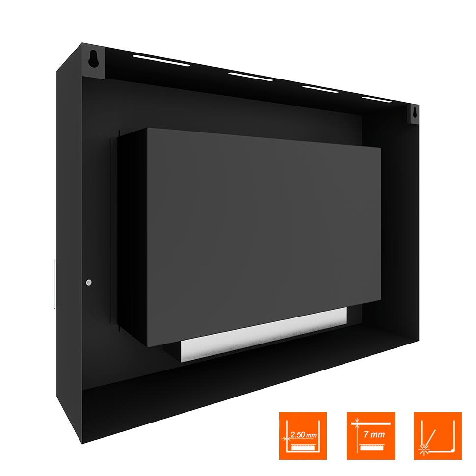 Биокамин SteelHeat WALL GRAND 900 черный, стекло, стемалит по цене 47 250 руб.