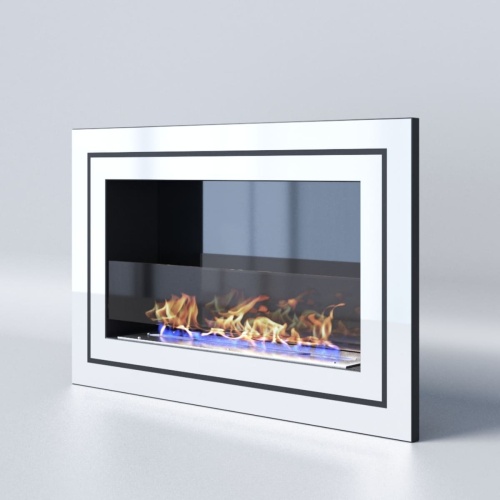 Биокамин "Русский огонь" Стенли 800V встраиваемый (высота 500мм.) с декоративным стеклом (стемалитом)