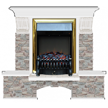 Бостон К Грот цветной (белый)+Fobos Brass