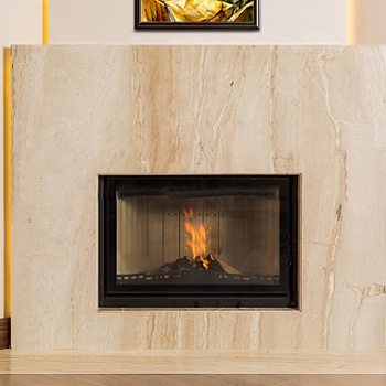 Биокамин Bioteplo Тренто из мрамора с подсветкой