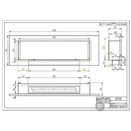 Биокамин встраиваемый ZeFire Elliot vertical 1200 по цене 37 500 руб.