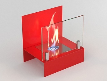 Настольный биокамин Lux Fire "Афиша" S (красный)