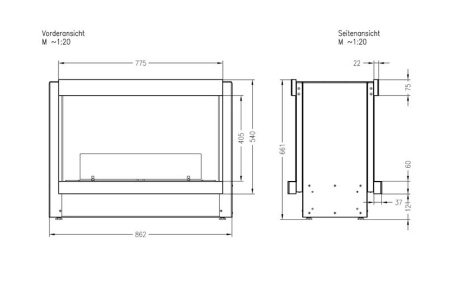Встраиваемый биокамин Spartherm ebios-fire FD чёрный по цене 266 400 руб.
