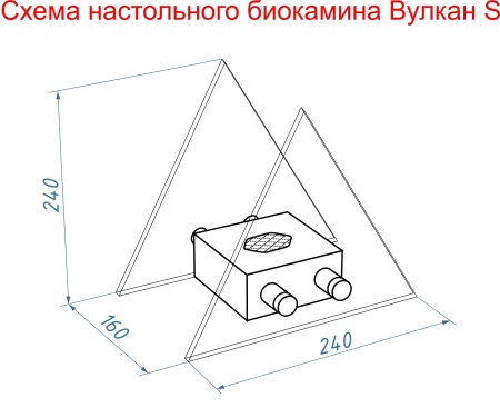 Настольный биокамин Lux Fire "Вулкан" S Белый по цене 15 400 руб.