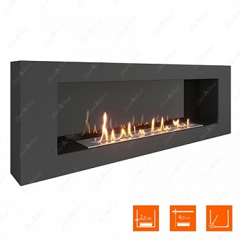 Биокамин SteelHeat WALL 1200 стемалит