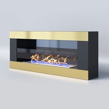Биокамин "Русский огонь" Голд 1100N настенный с защитным стеклом