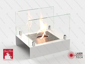 Настольный биокамин Lux Fire "Арлекино" М (белый)