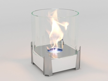 Настольный биокамин Lux Fire "Рондо" M Белый по цене 17 160 руб.