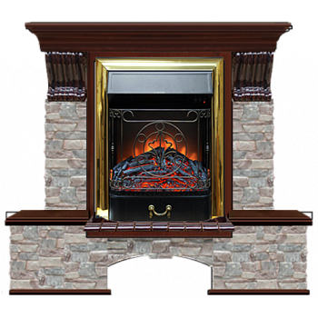 Бостон К Грот цветной (красное дерево)+Majestic Brass