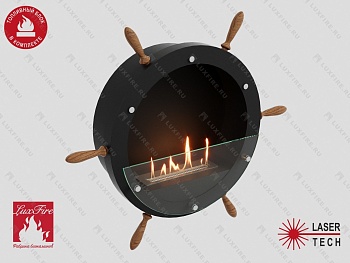 Настенный биокамин Lux Fire "Капитан 500 Н" XS (черный)