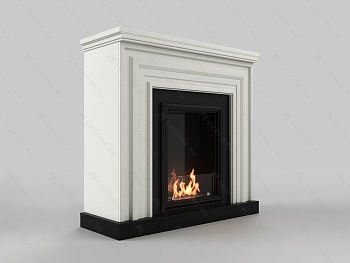 Биокамин Lux Fire с порталом Сокол 24, белый