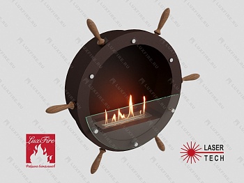 Настенный биокамин Lux Fire "Капитан 500 Н" XS (коричневый)
