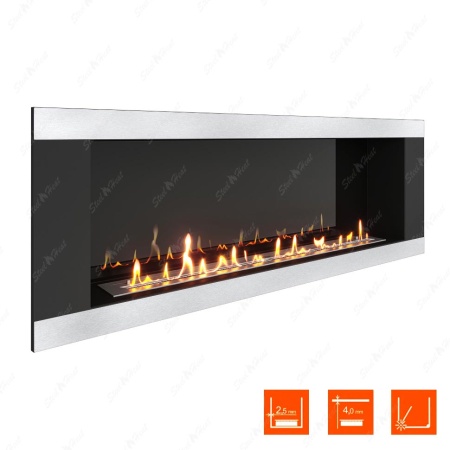 Биокамин SteelHeat LONG-H 1500 XL стемалит по цене 65 808 руб.