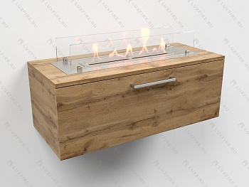 Тумба универсальная Lux Fire "Варвара" 800, дуб вотан, с биокамином 450 XS