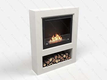 Биокамин Lux Fire с порталом Лукоморье 26, белый