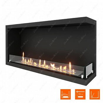 Биокамин угловой SteelHeat Leader 1000 правый стекло