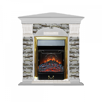 Арочный Алтай угловой (беленый дуб)+Majestic Brass