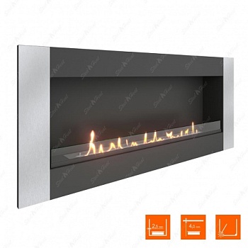 Биокамин SteelHeat GRAND-V 1500 стекло