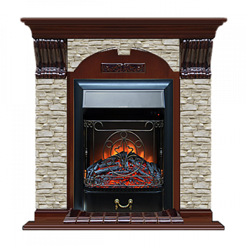 Арочный Грот однотонный (красное дерево)+Majestic Black