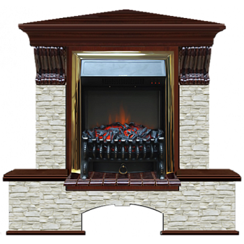 Бостон К Грот однотонный угловой (красное дерево)+Fobos Brass