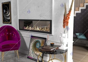 Встраиваемый сквозной очаг 2000 SappFire