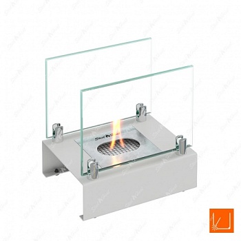 Настольный биокамин SteelHeat ALBA белый