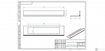 Стекло декоративное для биокаминов Elliot 900 Long, Sirius 900 Long и Flagman 700 Long