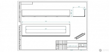 Стекло декоративное для биокамина серии Standart 780 для встраивания в портал