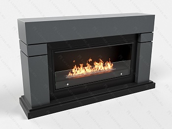 Биокамин Lux Fire с порталом Эльбрус 42, графит