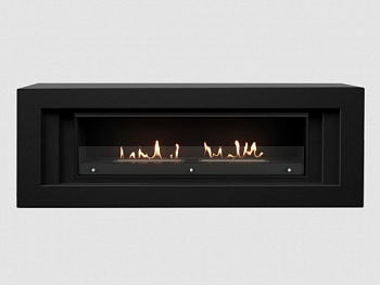 Каминный портал МДФ "LINE 2000" с биокамином Lux Fire "Фаер Бокс Вега-2" (черный)