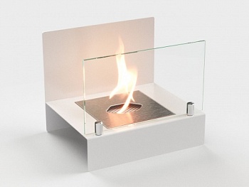 Настольный биокамин Lux Fire "Афиша" M Белый