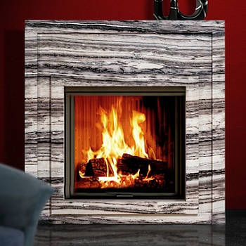 Биокамин Bioteplo Зебрано из мрамора