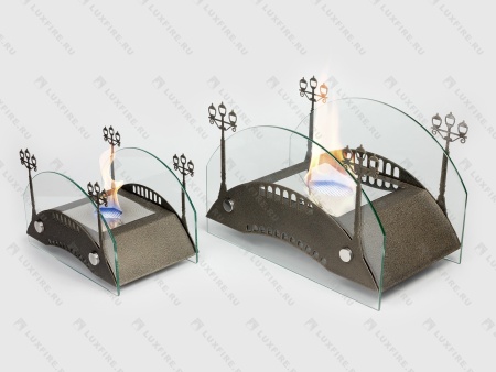 Настольный биокамин Lux Fire "Пушкинский мост" М (бронза) по цене 19 602 руб.
