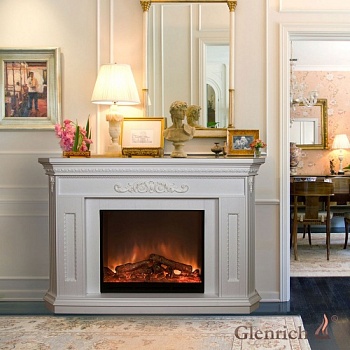 Электрокамин «Каролина Delux» белый