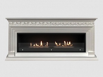 Каминный портал МДФ "VALLETTA 1905" с биокамином Lux Fire "Фаер Бокс Вега-2" (белый)