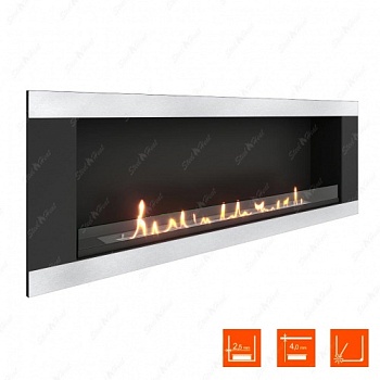 Биокамин SteelHeat LONG-H 1500 стекло