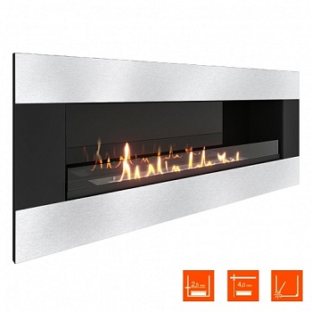 Биокамин SteelHeat GRAND-H 1200 стекло + стемалит