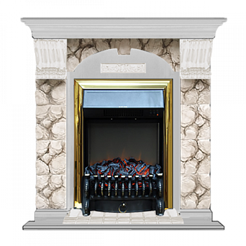 Арочный Карелия (беленый дуб)+Fobos Brass