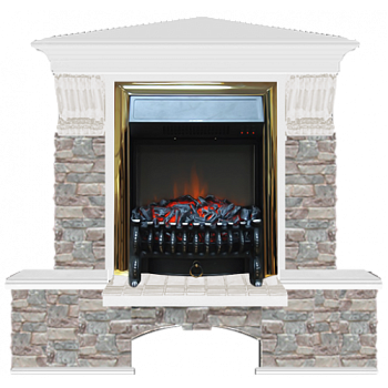 Бостон К Грот цветной угловой (белый)+Fobos Brass