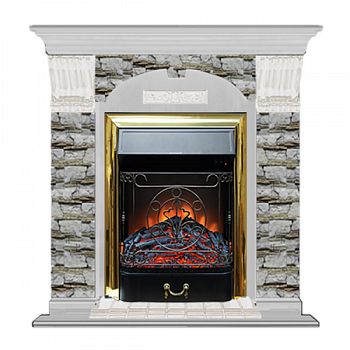 Арочный Алтай (беленый дуб)+Majestic Brass