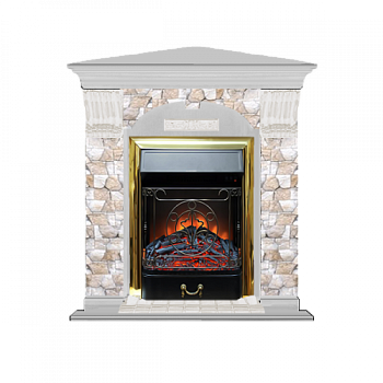 Арочный Арбат угловой (беленый дуб)+Majestic Brass