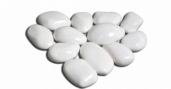 Набор из 14 керамических белых камней