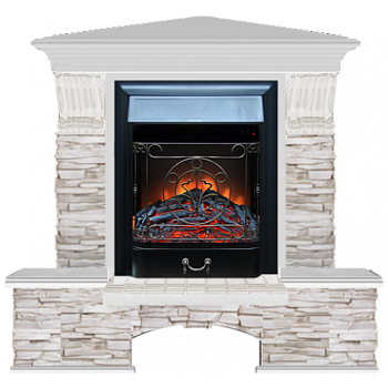 Бостон К Мисхор угловой (беленый дуб)+Majestic Black