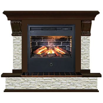 Панорама грот однотонный (темный дуб)+Samba 3D