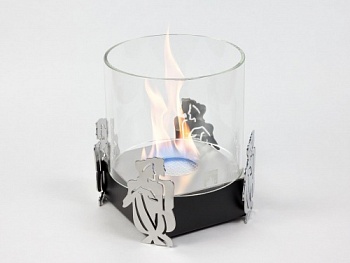 Настольный биокамин Lux Fire Зодиак "Близнецы" Чёрный