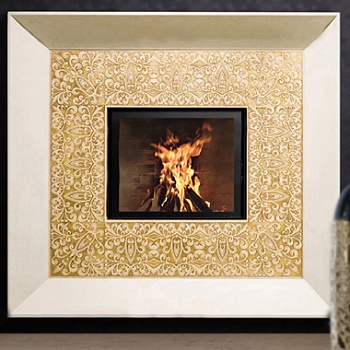 Биокамин Bioteplo Сахара из мрамора с узором