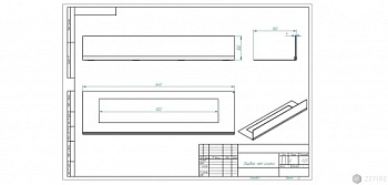 Стекло декоративное для биокамина серии Standart 700 для встраивания в портал
