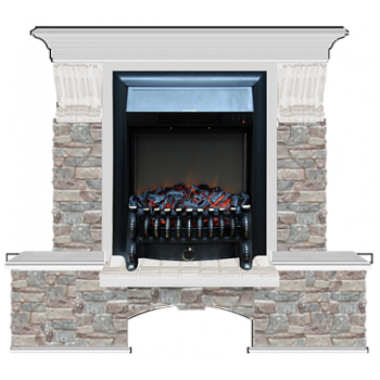 Бостон К Грот цветной (беленый дуб)+Fobos Black