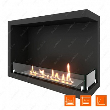 Биокамин угловой SteelHeat Leader 700 правый стекло