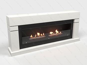 Биокамин Lux Fire с порталом Эльбрус 60, белый
